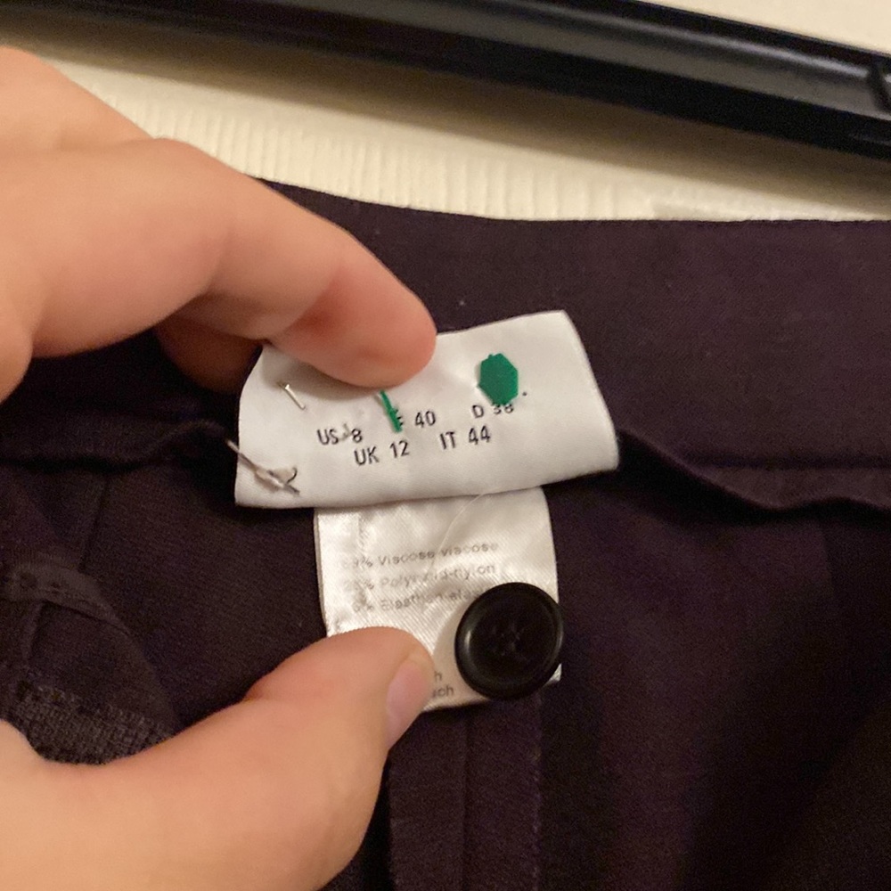 Akris Punto Maroon stretch dress pants, size 8 - Picture 8 of 8